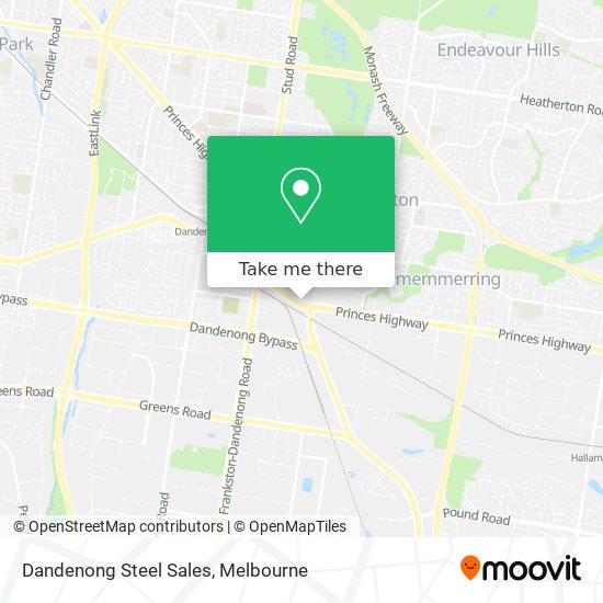 Mapa Dandenong Steel Sales