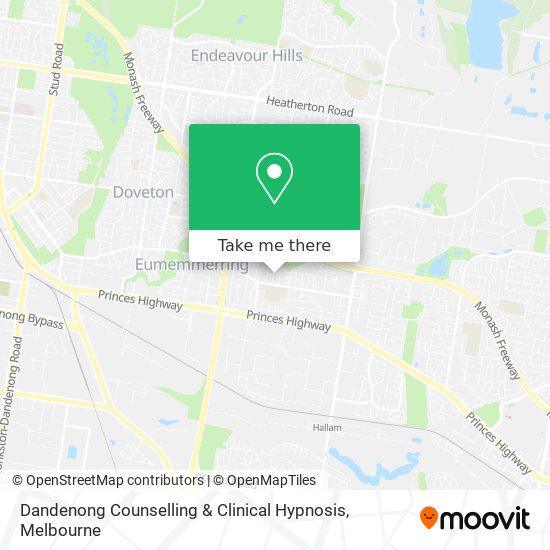 Dandenong Counselling & Clinical Hypnosis map