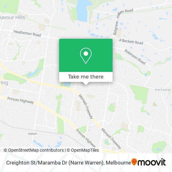 Mapa Creighton St / Maramba Dr (Narre Warren)