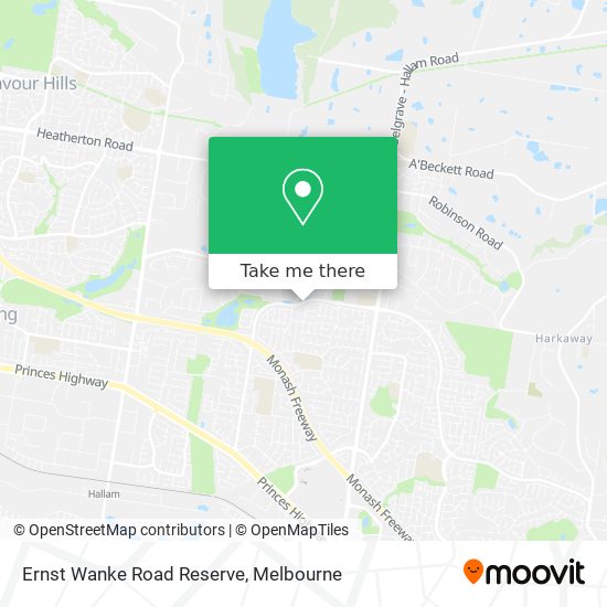 Mapa Ernst Wanke Road Reserve