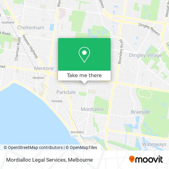 Mapa Mordialloc Legal Services