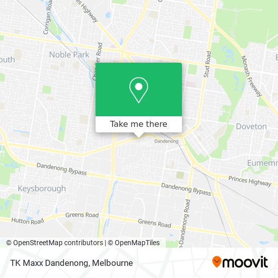 TK Maxx Dandenong map