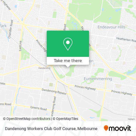 Mapa Dandenong Workers Club Golf Course