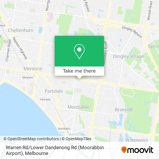 Warren Rd / Lower Dandenong Rd (Moorabbin Airport) map