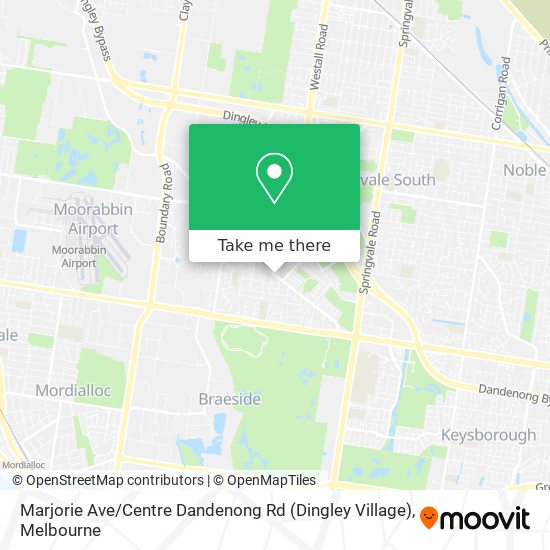 Mapa Marjorie Ave / Centre Dandenong Rd (Dingley Village)