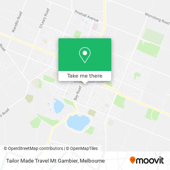 Tailor Made Travel Mt Gambier map