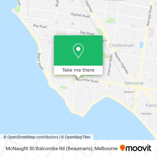 McNaught St / Balcombe Rd (Beaumaris) map