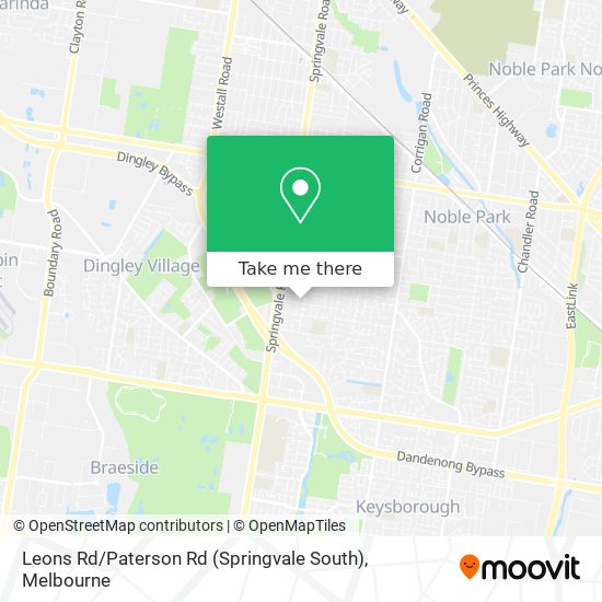 Mapa Leons Rd / Paterson Rd (Springvale South)