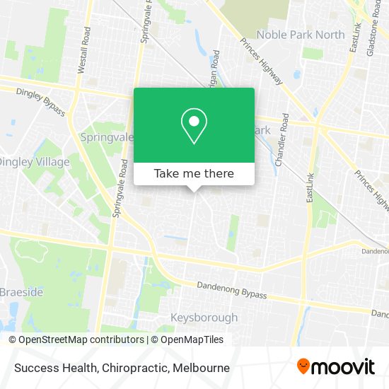Success Health, Chiropractic map
