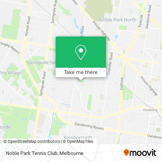 Mapa Noble Park Tennis Club