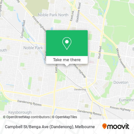 Mapa Campbell St / Benga Ave (Dandenong)