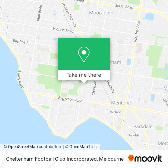 Cheltenham Football Club Incorporated map