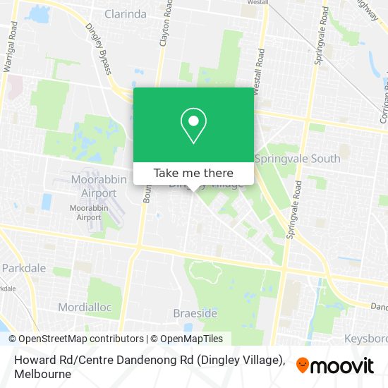 Howard Rd / Centre Dandenong Rd (Dingley Village) map