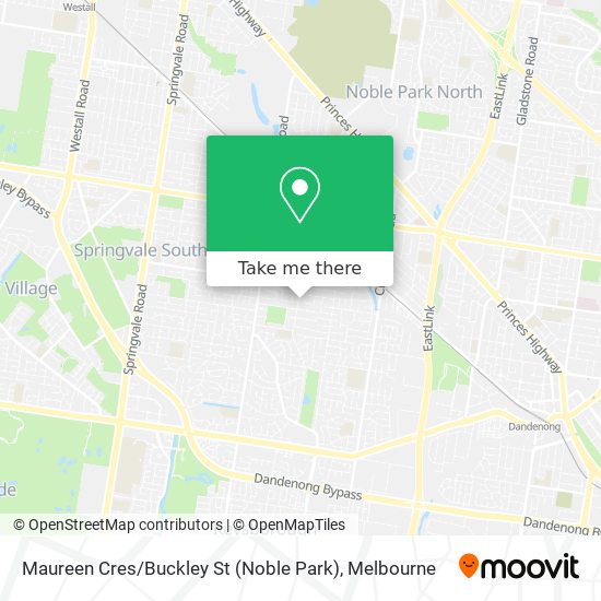 Mapa Maureen Cres / Buckley St (Noble Park)