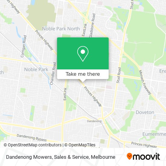 Mapa Dandenong Mowers, Sales & Service