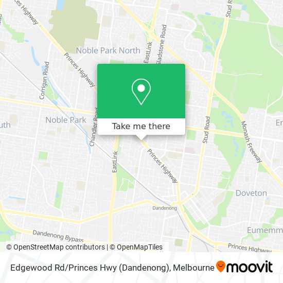 Mapa Edgewood Rd / Princes Hwy (Dandenong)