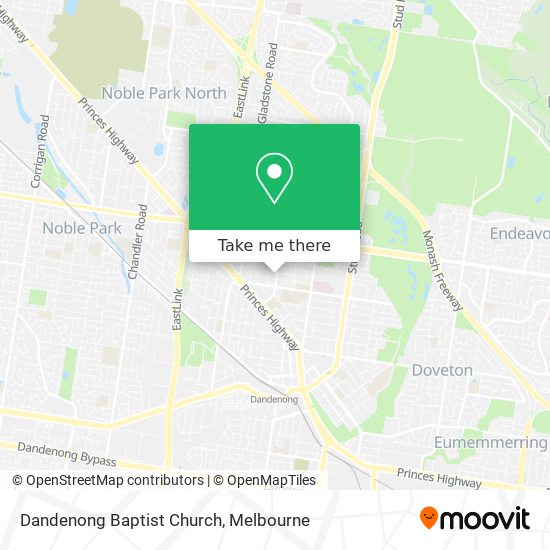 Dandenong Baptist Church map