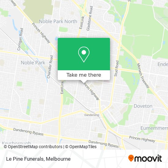 Le Pine Funerals map