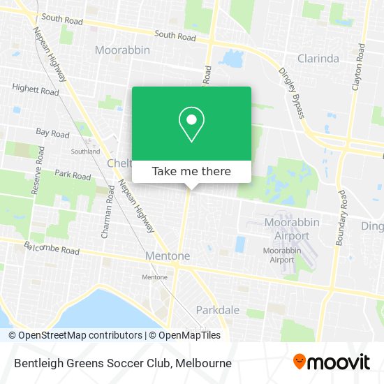 Bentleigh Greens Soccer Club map