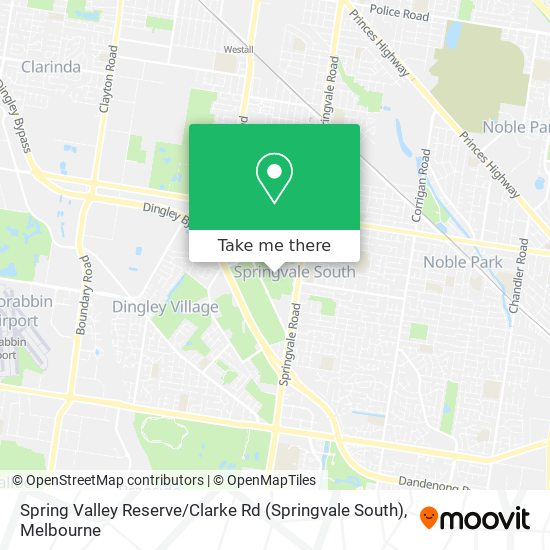 Mapa Spring Valley Reserve / Clarke Rd (Springvale South)