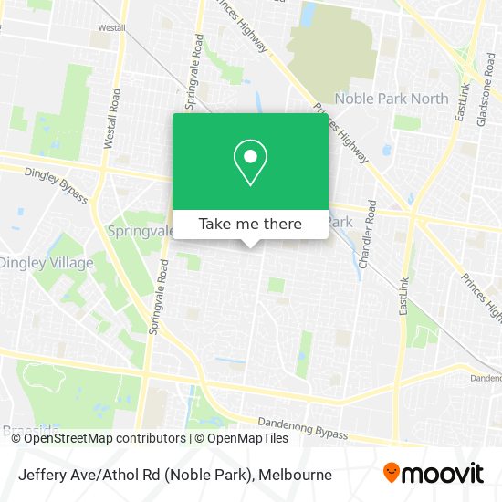 Mapa Jeffery Ave / Athol Rd (Noble Park)