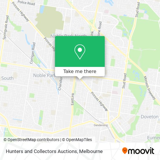 Hunters and Collectors Auctions map