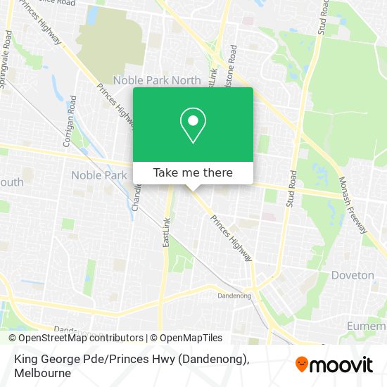 King George Pde / Princes Hwy (Dandenong) map