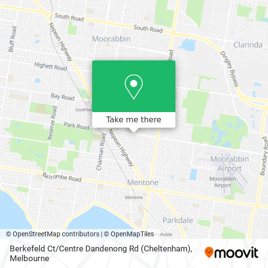 Berkefeld Ct / Centre Dandenong Rd (Cheltenham) map