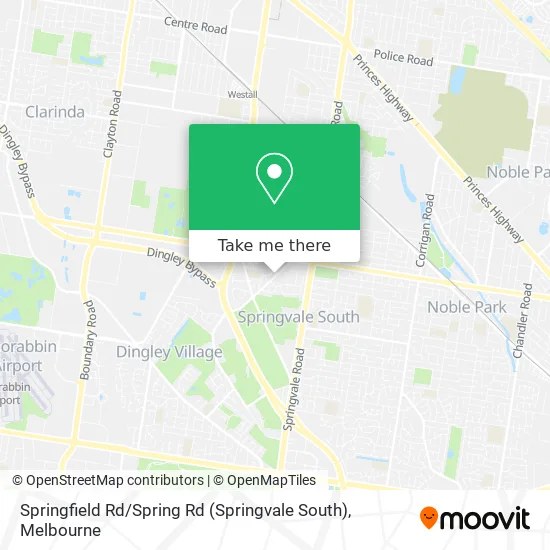 Springfield Rd / Spring Rd (Springvale South) map