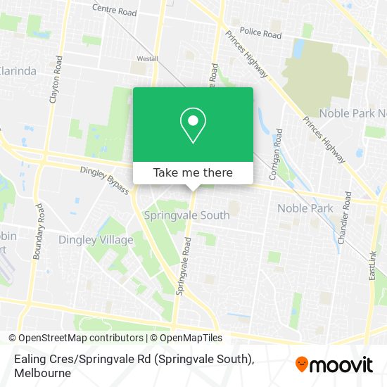 Ealing Cres / Springvale Rd (Springvale South) map