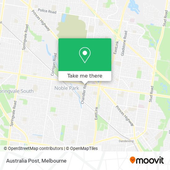 Mapa Australia Post