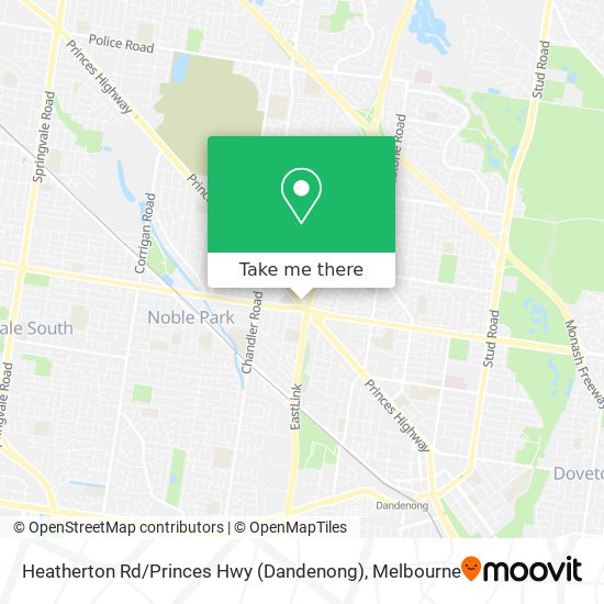 Mapa Heatherton Rd / Princes Hwy (Dandenong)