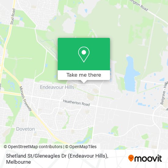 Shetland St / Gleneagles Dr (Endeavour Hills) map