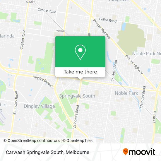 Mapa Carwash Springvale South