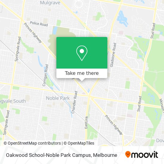 Oakwood School-Noble Park Campus map