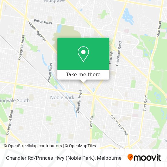 Mapa Chandler Rd / Princes Hwy (Noble Park)