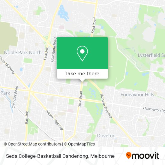 Mapa Seda College-Basketball Dandenong