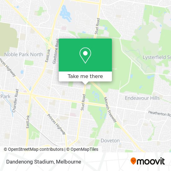 Dandenong Stadium map