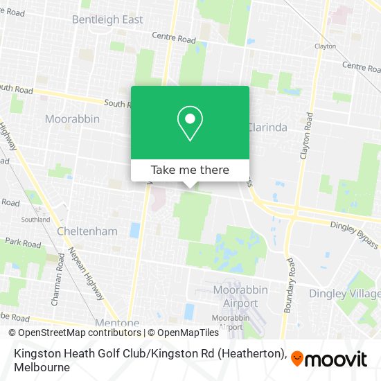 Mapa Kingston Heath Golf Club / Kingston Rd (Heatherton)