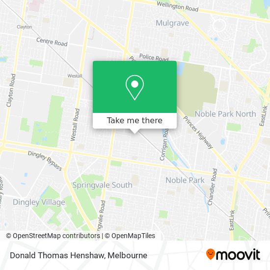 Donald Thomas Henshaw map