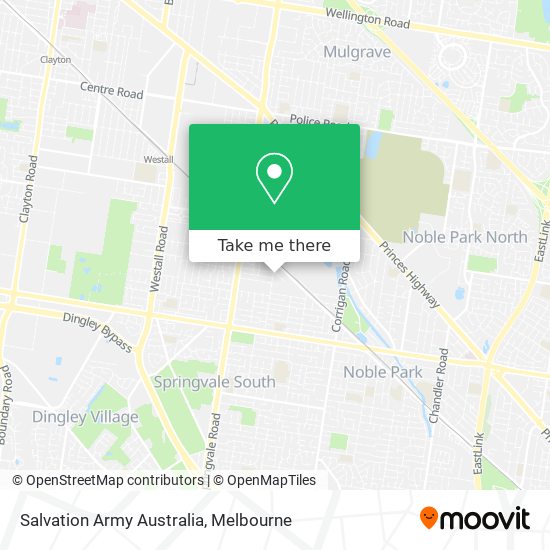 Salvation Army Australia map