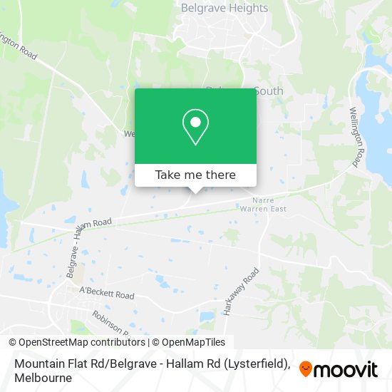 Mountain Flat Rd / Belgrave - Hallam Rd (Lysterfield) map