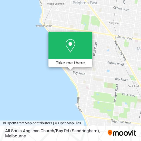 All Souls Anglican Church / Bay Rd (Sandringham) map