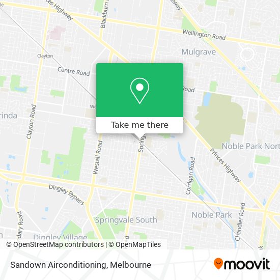 Sandown Airconditioning map