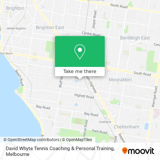 David Whyte Tennis Coaching & Personal Training map