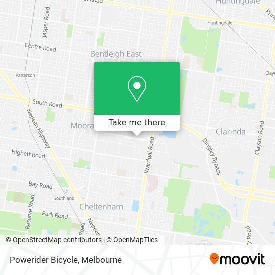 Powerider Bicycle map