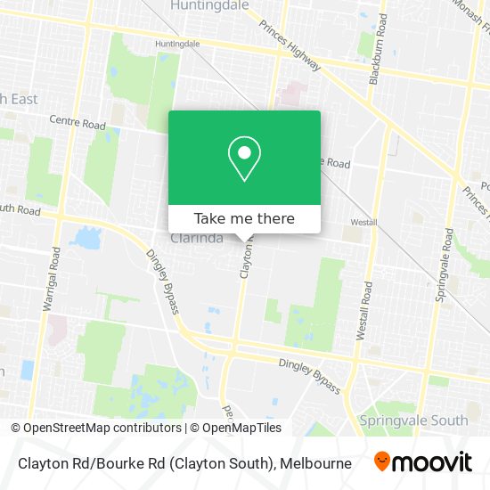 Clayton Rd / Bourke Rd (Clayton South) map