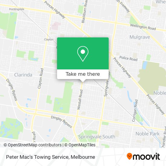 Peter Mac's Towing Service map