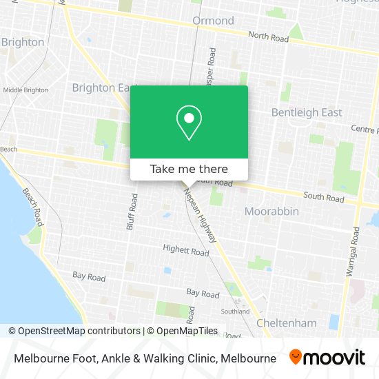 How to get to Melbourne Foot, Ankle & Walking Clinic in Moorabbin by