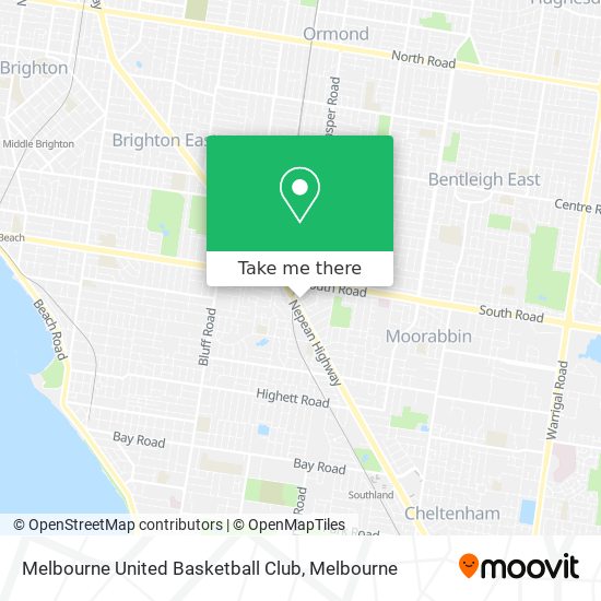Melbourne United Basketball Club map